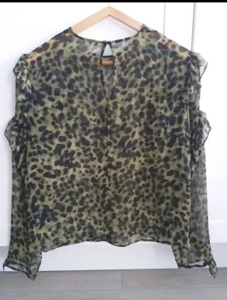 Blusa gasa estampado animal print