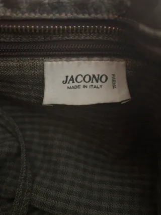 Borsa Jacono pelle artigianale vintage nera/argent