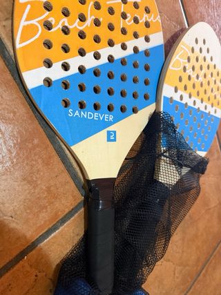 Raquetas de playa con bolsa y pelotas