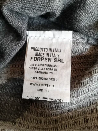 Cardigan uomo grigio con taschino a righe