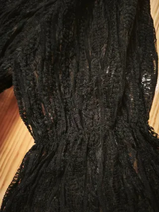 Camisa Uterqüe Negra Encaje