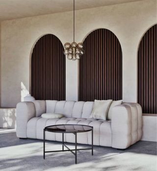 Sofá 3/4 plazas beige Maisons du Monde