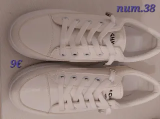 Zapatillas deportivas blancas talla 38