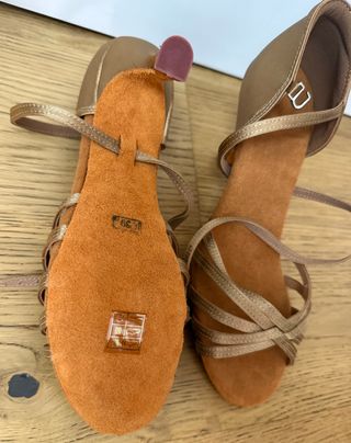 Scarpe da ballo donna oro/bronzo n.39