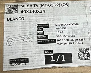 Mesa TV madera estilo moderno