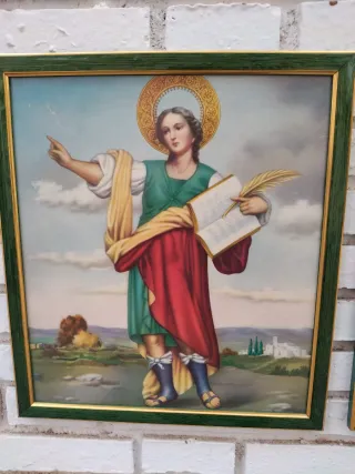 Cuadro religioso San Pancracio y S.José Niño Jesús