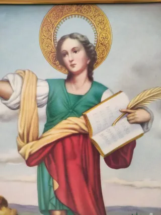 Cuadro religioso San Pancracio y S.José Niño Jesús