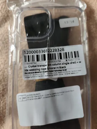 Capa com fita iPhone 13/14 Transparente