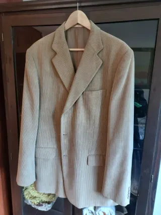 Chaqueta pana hombre beige talla 56