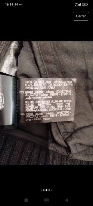 Cazadora Zara Negra con Borrego