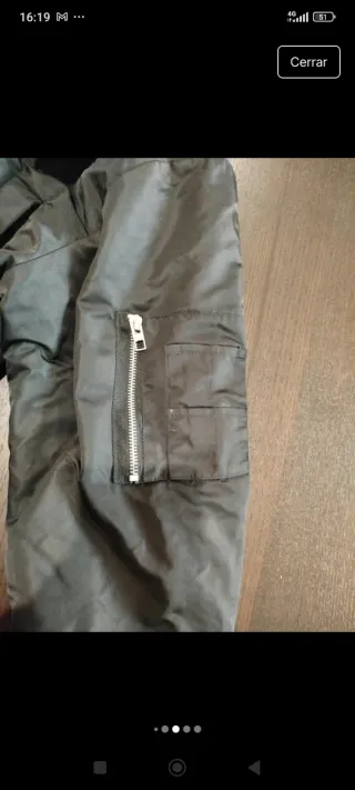 Cazadora Zara Negra con Borrego