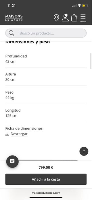 Mueble Maisons du Monde rejilla