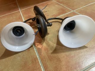 Apliques de pared madera y cristal