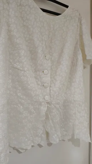 Conjunto blanco mujer encaje