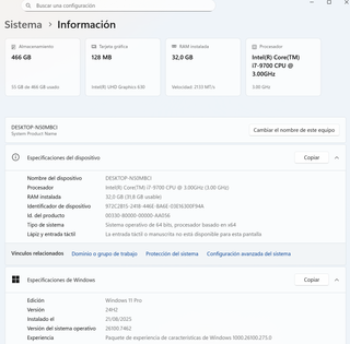 PC Intel i7 32GB RAM + Monitor LG IPS 22