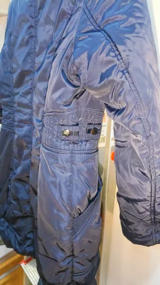 Anorak largo mujer azul