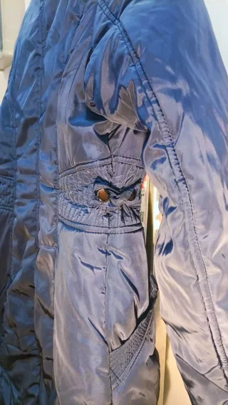 Anorak largo mujer azul