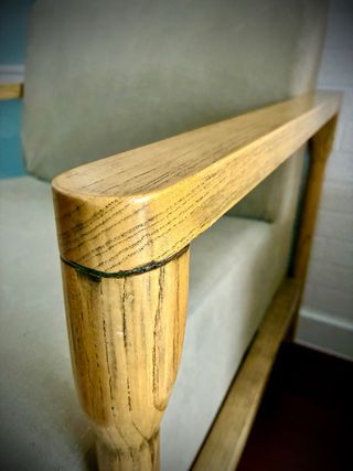 Poltrone soggiorno stile nordico in legno naturale (2 pz)