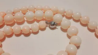 Collana Perle Corallo Bianco Pelle d'Angelo