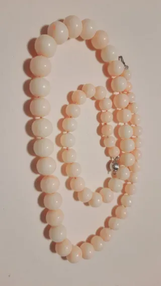 Collana Perle Corallo Bianco Pelle d'Angelo