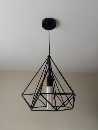 Lámpara colgante geométrica negra