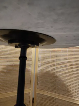 Tavolino da bistrot in marmo e metallo diametro 60