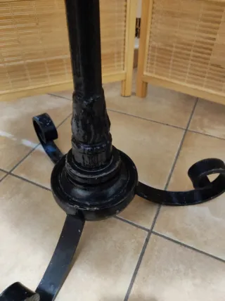 Tavolino da bistrot in marmo e metallo diametro 60