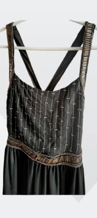 Conjunto fiesta negro y dorado