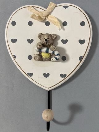 Perchero Corazón Oso Infantil