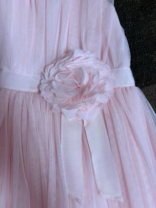 Vestido Tizzas niña rosa tul flor