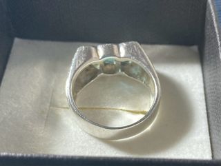 Anillo Plata 925 con Piedras Azules
