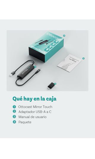 Ottocast Mirror Touch 2026 CarPlay Adaptador NUEVO