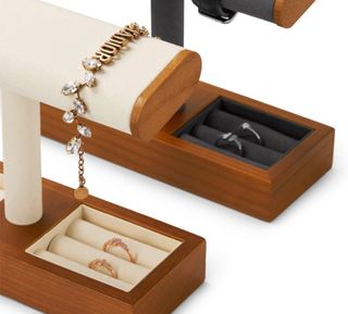 Soporte joyas madera maciza