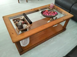 Mesa Comedor Redonda y 6 sillas madera maciza