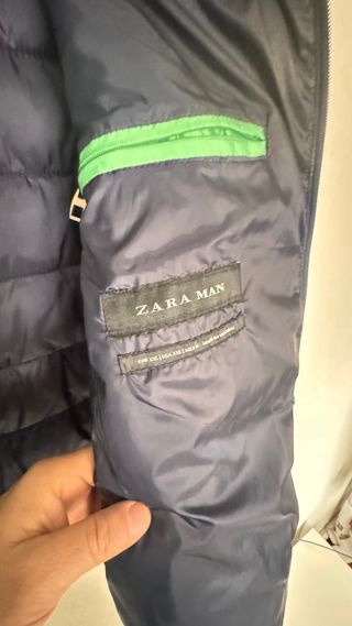 Chaqueta de plumas verde  hombre