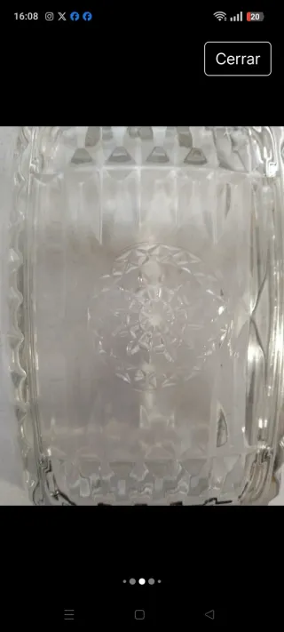 Recipiente Mantequilla Cristal Prensado