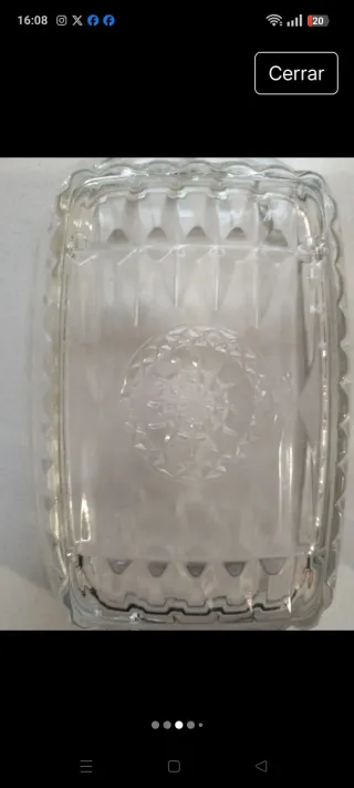 Recipiente Mantequilla Cristal Prensado