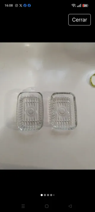 Recipiente Mantequilla Cristal Prensado