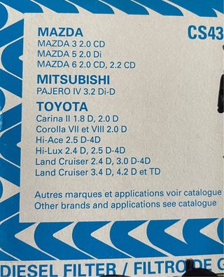 Filtro gasoil PURFLUX CS437