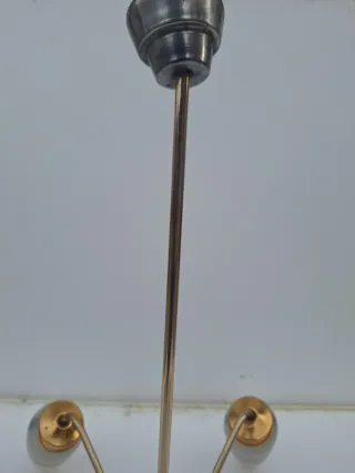 Lámpara colgante retro dorada y gris