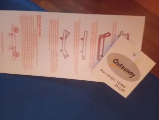 Tumbona Outsunny Azul Plegable