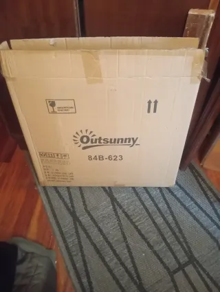 Tumbona Outsunny Azul Plegable