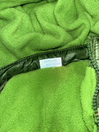 Chaqueta infantil verde y naranja