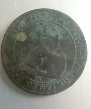 Moneda 10 céntimos España 1870