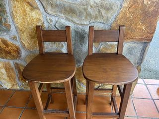 Taburetes de barra de madera (2 unidades)