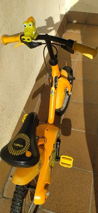 Bicicleta infantil amarilla 3-5 años