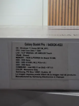 Samsung Galaxy Book 4 Pro i7 16/512GB