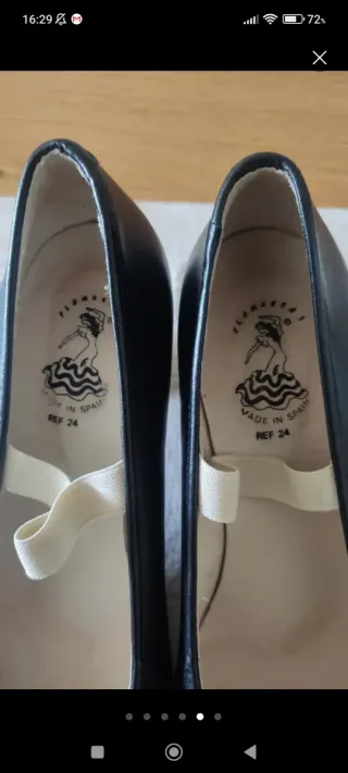 Zapatos Flamenco Piel Negros Talla 37