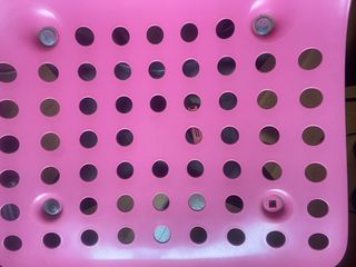 Silla de estudio rosa con ruedas