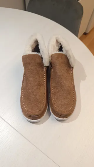 Zapatillas de mujer marrones con forro
